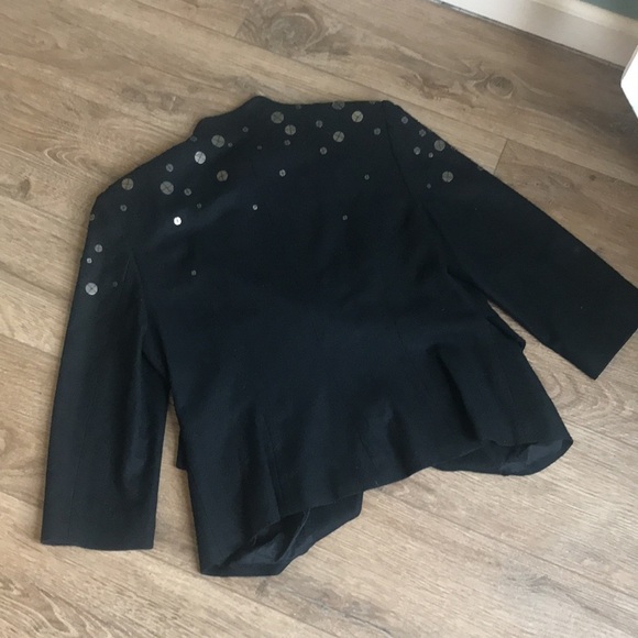 ❌sold❌Tam | NWT sequin wool black blazer. size 12 - Picture 7 of 7